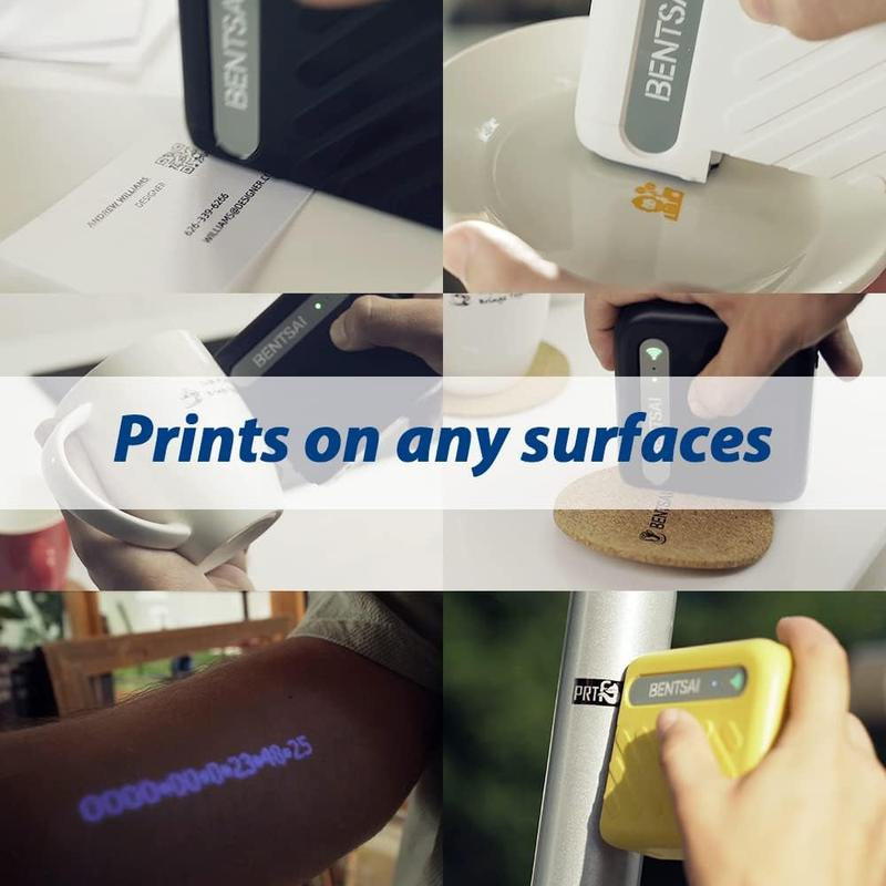 B10 Mini Handheld Printer Mobile Printer Wireless Wifi Printer with Ios/Android APP for DIY Printing T-Shirt Printing QR Code Barcode Production Date Logo Batch Series Number