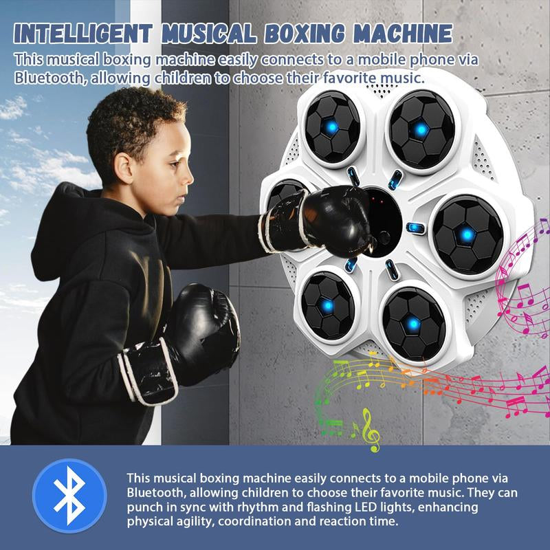 Smart Bluetooth-Compatible Boxing Machine, Wall Mounted Boxing Mat, Music Boxing Target, Home, Indoor, and Gym Boxing Music, Exercise Coordination, Boxing Pad, Boxing Equipment for Christmas Gift